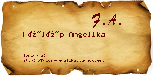 Fülöp Angelika névjegykártya