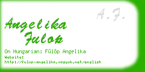 angelika fulop business card